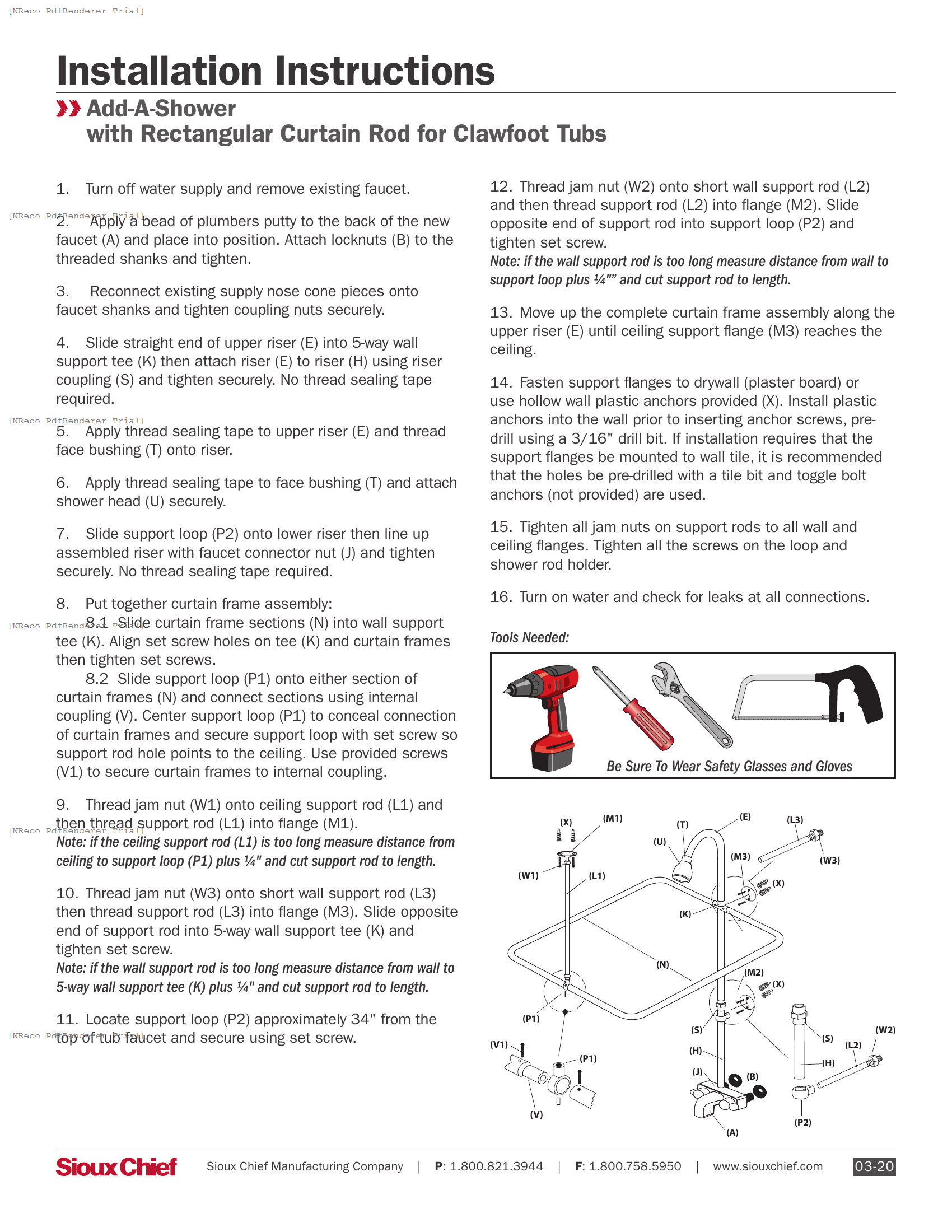 974-682000301 - ADD-A-SHOWER - INSTRUCTION SHEET.PDF Technical Document